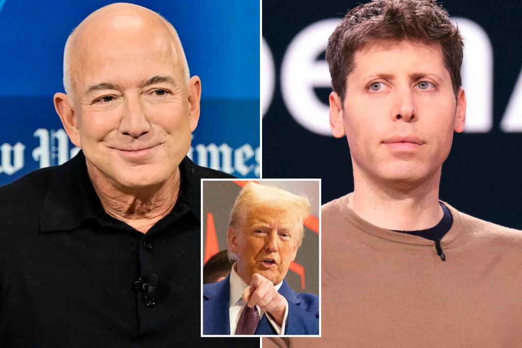 Jeff Bezos, OpenAI CEO Sam Altman will each give $1 million to Trump's inauguration